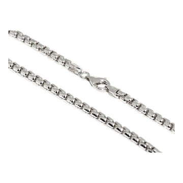 Rhodium Plated Round Box Chain